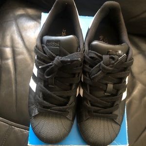Adidas Black Superstar (Size 6)